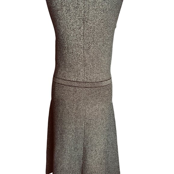 Theory Womens Medium Knit Sleeveless Gray & Black Fitted Dress - Picture 6 of 9